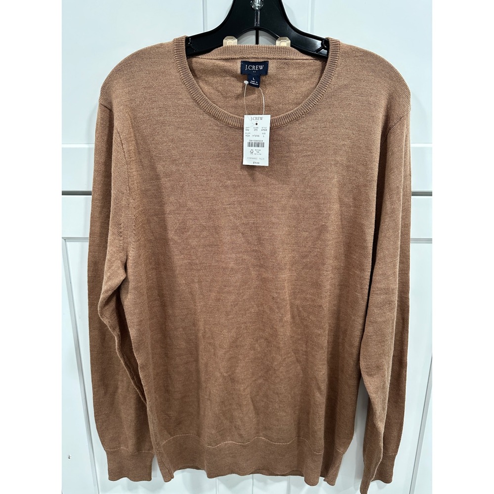 J.Crew Merino Wool Blend Sweater Crew Neck Soft Knit Pullover Large